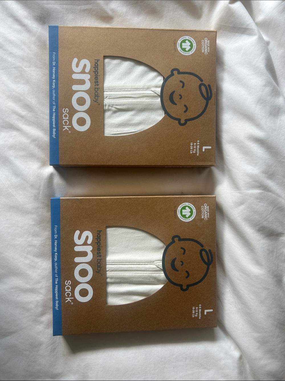 Happiest Baby Sleep Sack x2 - SNOO Compatible - White - Large